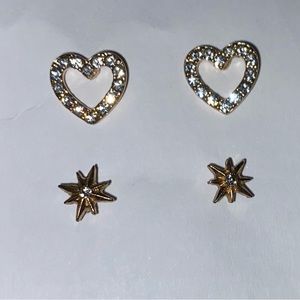 2 Piece Earring Set. Heart